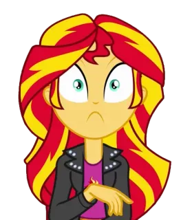 😳 efd5dfa8 Sunset Shimmer My Little Pony: Equestria Girls equestria girls, sunset shimmer, cartoon, girl, character telegram sticker