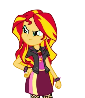 🤨 f50be3f7 Sunset Shimmer My Little Pony: Equestria Girls equestria girls, cartoon, girl, sunset shimmer, my little pony telegram sticker