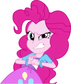 😡 fc6f8ec1 Pinkie Pie My Little Pony: Equestria Girls equestria girls, pinkie pie, cartoon, animated telegram sticker