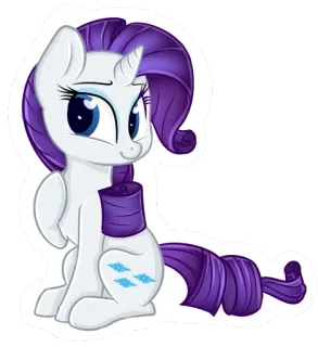 😳 e2708ab4 Rarity My Little Pony การ์ตูน, โพนี่, แรริตี้, น่ารัก, สติกเกอร์ telegram sticker