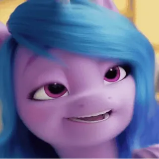 🤐 281982b3 Izzy Moonbow My Little Pony: A New Generation 小马, 可爱, 卡通, 马, 紫色, 伊兹·月虹, 小马宝莉 telegram sticker