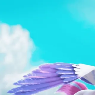 😎 a6a9d6e1 翅膀, 羽毛, 粉色, 蓝色, 天空 telegram sticker