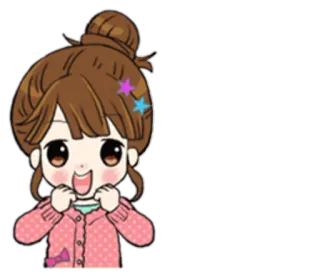 🙎 54bbe1bb Cartone animato, Sticker, Donna, Felice, Carino, Animazione whatsapp sticker