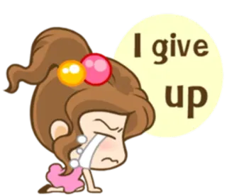 😭 5be4b983 I give up triste, arrendersi, cartone animato, piangere, ragazza, emotivo whatsapp sticker