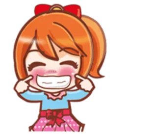 😁 9eec2579 Cartoni animati, Kawaii, Carino, Ragazza, Felice, Anime, Manga whatsapp sticker