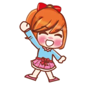 🙋 b6848c1d Cartone animato, Ragazza, Felice, Anime, Carino/a whatsapp sticker