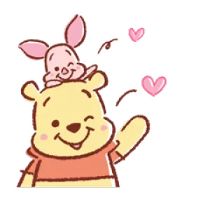 😉 9450642a Winnie the Pooh winnie the pooh, piglet, dibujos animados, amistad, lindo telegram sticker