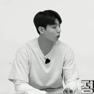 🥢 bfe328a4 Jungkook k팝, bts, 가수, 아이돌, 흑백 telegram sticker