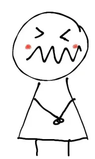 😐 47a4c557 bonhomme allumette, dessin animé, dessin, simple, expression, nerveux telegram sticker