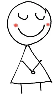 😐 6d5515d8 bonhomme allumette, dessin animé, sourire, illustration, dessin telegram sticker