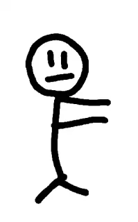 😐 93ae82d6 bonhomme allumette, dessin, dessin animé telegram sticker