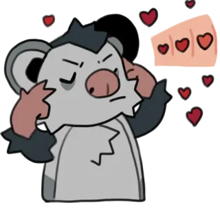 💓 2c6fb811 niedźwiedź, zwierzę, miłość, serca, kreskówka telegram sticker