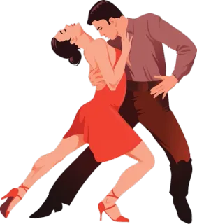 👯‍♀ 073fe30f 舞蹈, 探戈, 情侣, 跳舞, 浪漫, 热情 telegram sticker