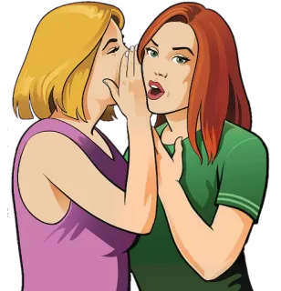 👩‍❤️‍👩 876a21e9 八卦, 朋友, 秘密, 耳语, 女性 telegram sticker