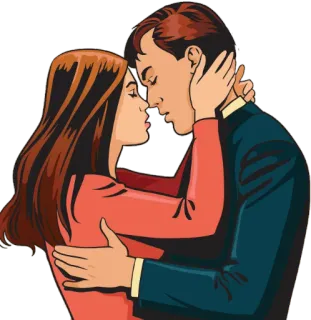 💏 8e6ddae6 爱, 情侣, 浪漫, 亲吻, 感情, 关系 telegram sticker