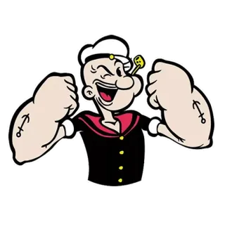 👻 64228597 Popeye мультфильм, моряк, шпинат, Попай, персонаж telegram sticker