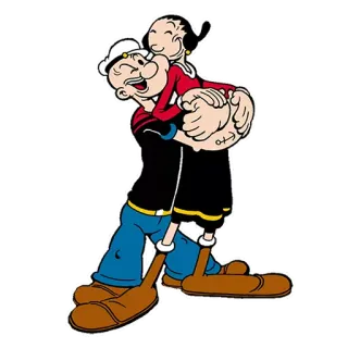 🥰 b72795e8 Popeye Моряк Папай, Мультфильм, Олив Ойл telegram sticker