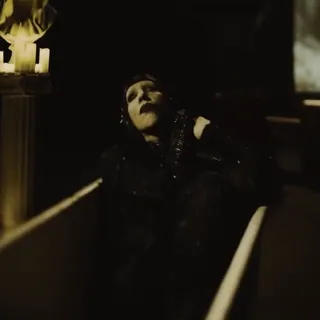 😩 2a41c4b8 Marilyn Manson penyanyi, musik, gelap, gothic, makeup telegram sticker