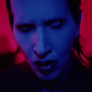 🌟 9d6d2f7f Marilyn Manson penyanyi, gothic, musik, shock rock, pria telegram sticker