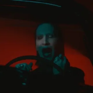 🌟 b59f4458 Marilyn Manson penyanyi, shock rock, gothic, musik telegram sticker