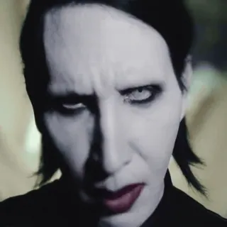 🌟 c9a278b3 Marilyn Manson penyanyi, gotik, musik, wajah putih, gelap telegram sticker