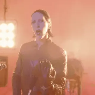 🌟 d2636124 Marilyn Manson penyanyi, musisi, gothic, rock, makeup telegram sticker