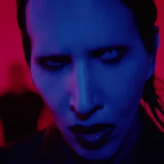 🌟 ebdf46a9 Marilyn Manson penyanyi, band, gothic, rock, musik, Marilyn Manson telegram sticker