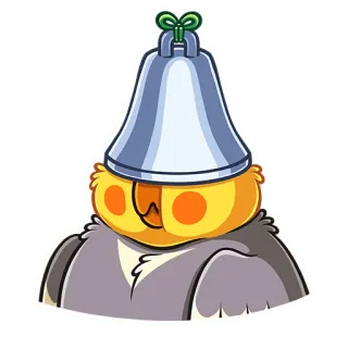 🙈 75405f89 새, 왕관앵무, 동물, 애완동물, 스티커, 모자 telegram sticker