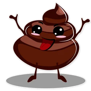 😀 8f0dded0 kacka, emoji, braun, niedlich, cartoon telegram sticker