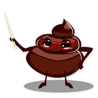 🤓 d1541bfb Kackhaufen Emoji, Lehrer, Brille, Cartoon, Sticker, Lustig telegram sticker