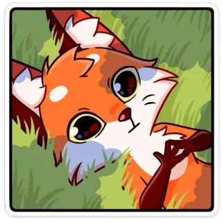 🤦‍♀️ 26d91c95 狐狸, 动物, 卡通, 可爱, 躺, 自然 telegram sticker