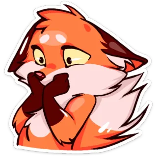 ☺️ b1945592 lis, zwierzę, słodki, kawaii, kreskówka telegram sticker