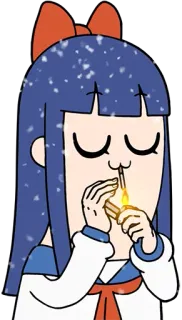 Pop Team Epic Anime whatsapp stickers