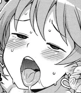 🤤 23576ceb Anime, Manga, Expressie, Open mond, Zweet, Gezicht telegram sticker