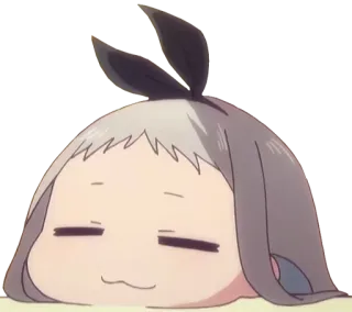 😴 8048c0b7 anime, schattig, liggend, ontspannend, uitdrukkingsloos telegram sticker