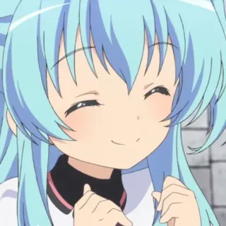 ☺️ 8079fae0 anime, glimlachend, schattig, meisje, cartoon telegram sticker