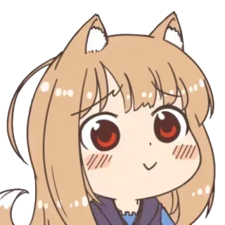 😊 e3251501 Anime, Schattig, Wolf, Chibi, Oren, Kawaii telegram sticker