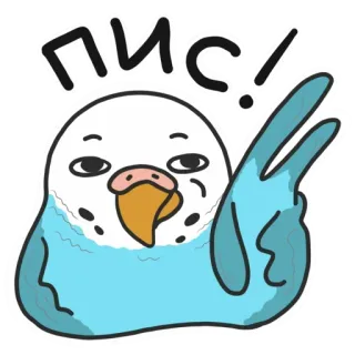 😚 fa4ca7d4 Пис! pássaro, periquito, fofo, saudação, acenando, amigável telegram sticker