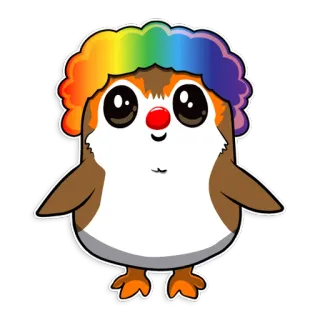 🤡 4783d74f 만화, 광대, 동물, 무지개, 귀여운, 카와이 telegram sticker