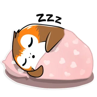 😴 683fbc50 ZZZ 수면, zzz, 잠, 귀여운, 카와이, 베개, 만화, 애니메이션 telegram sticker