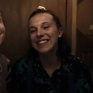 🧸 d302bc7c Millie Bobby Brown actress, celebrity, portrait, smiling telegram sticker