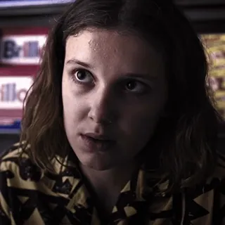🧸 d51a58a1 Eleven Stranger Things stranger things, eleven, millie bobby brown, tv show, character telegram sticker