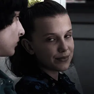🧸 f3b5feaf Eleven Stranger Things Eleven, Stranger Things, Millie Bobby Brown, character, tv show telegram sticker