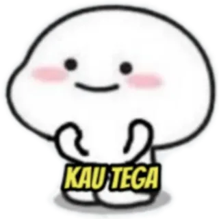 🙌 14ad4386 KAU TEGA lindo, dibujos animados, pegatina, kawaii telegram sticker