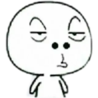 😒 43a1867f dibujo animado, cara, expresión, emoji telegram sticker