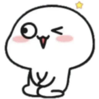 😘 a06f9fcb lindo, kawaii, personaje, dibujos animados, adorable, guiño telegram sticker