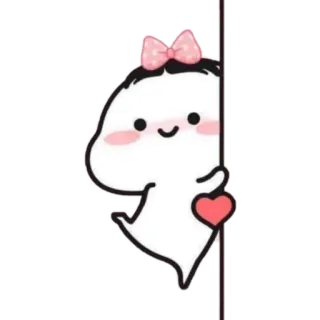 😍 ee419391 lindo, dibujos animados, corazón, kawaii, adorable telegram sticker