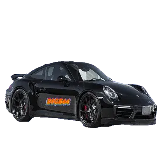 🚘 80ce484a auto, nero, auto sportiva, auto da corsa, porsche telegram sticker