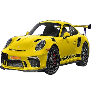🚛 b241440f auto, porsche, gt3rs, giallo, automobile, auto sportiva telegram sticker