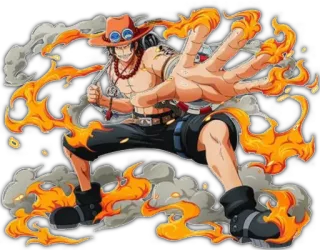 🔥 84ce03eb Ace One Piece 艾斯, 海贼王, 动漫, 火焰, 海盗 telegram sticker